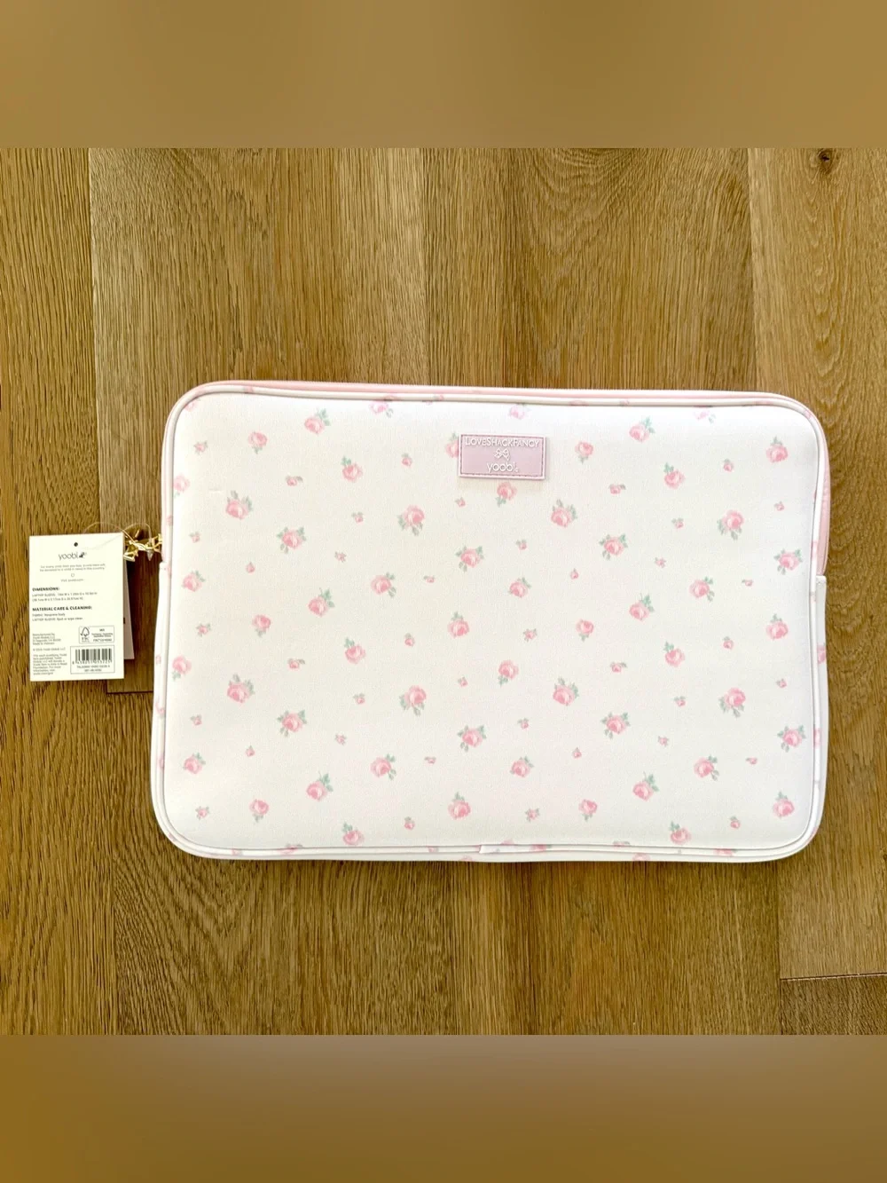 LoveShackFancy Laptop Case + Tech Organizer in Blooming Heirloom